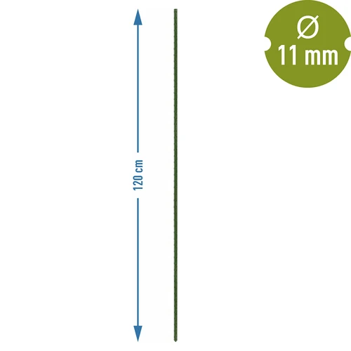 Tutori da giardino Bioogród – acciaio rivestito, 1,2 m, Ø 11 mm, 10 pz. - 3