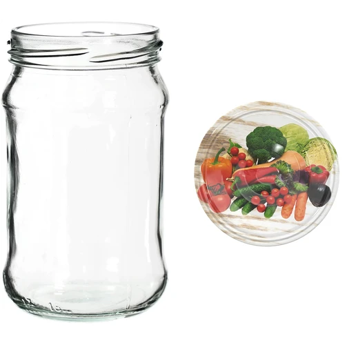 Vasetti 300 ml con tappo colorato Ø 66 - 6 pz. - 8
