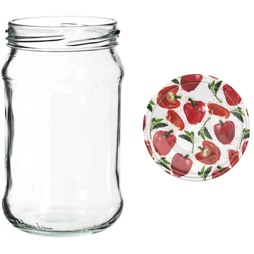 Vasetti 300 ml con tappo colorato Ø 66 - 6 pz. - 10