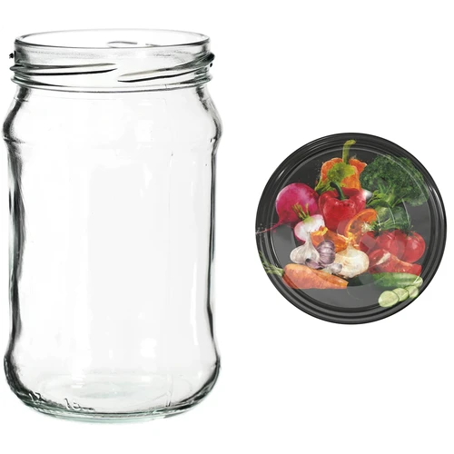 Vasetti 300 ml con tappo colorato Ø 66 - 6 pz. - 11