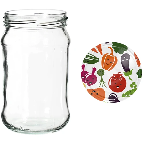 Vasetti 300 ml con tappo colorato Ø 66 - 6 pz. - 12