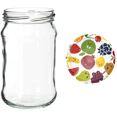 Vasetti 300 ml con tappo colorato Ø 66 - 6 pz. - 13