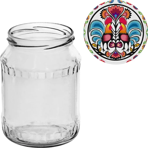 Vasetti TO 720 ml con tappo colorato Ø 82/6 - 6 pezzi - 8