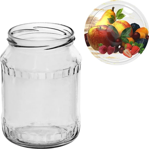 Vasetti TO 720 ml con tappo colorato Ø 82/6 - 6 pezzi - 9