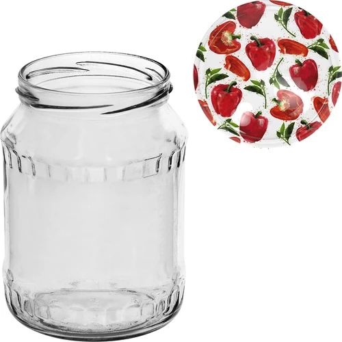Vasetti TO 720 ml con tappo colorato Ø 82/6 - 6 pezzi - 11