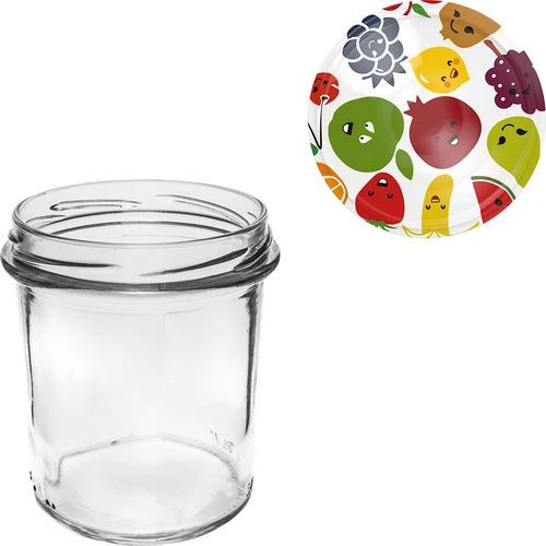 Vasetto 350 ml con tappo colorato - 6 pezzi - 6
