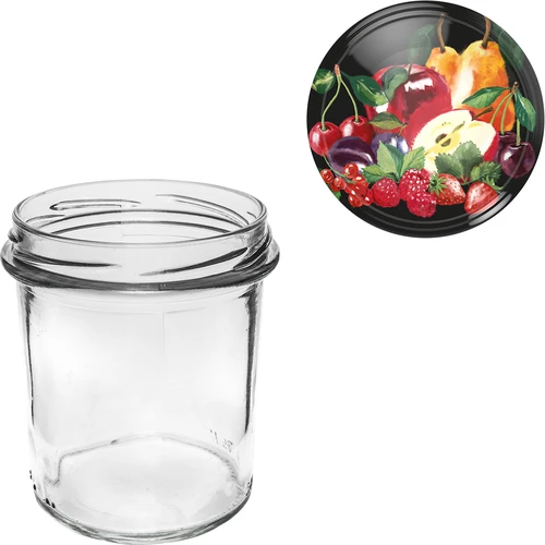 Vasetto 350 ml con tappo colorato - 6 pezzi - 8