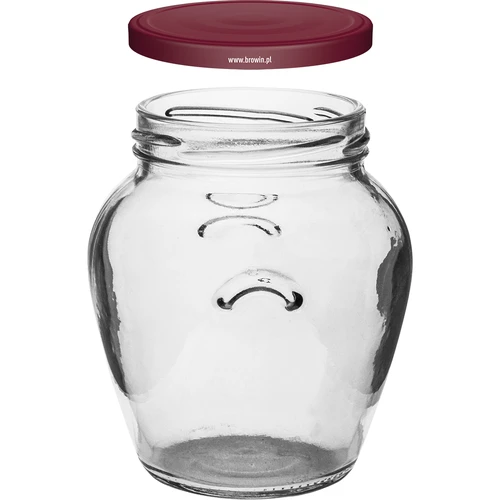 Vasetto Amfora 580 ml (Ø 82) con capsula bordeaux - 6 pezzi - 3