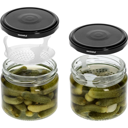 Vasetto basso 330 ml - con tappo nero fi 82/6, 6 pz. - 6