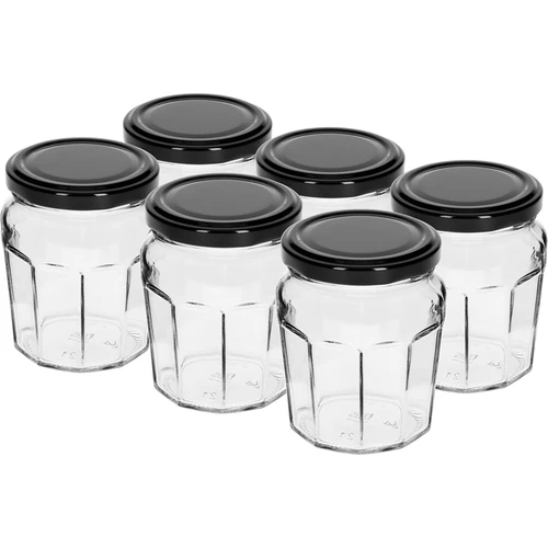 Vasetto Confitura 230 ml con capsula twist-off nera Ø63/4 - 6 pz