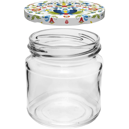 Vasetto da 212 ml con tappi colorati ø 66. - 2