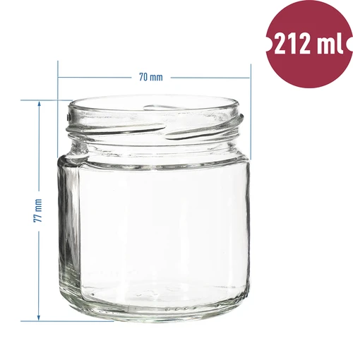 Vasetto da 212 ml con tappi colorati ø 66. - 7