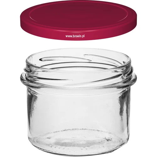 Vasetto dritto 235 ml (TO 82) con capsula bordeaux – 6 pezzi - 3