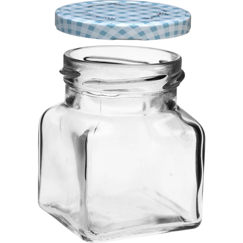 Vasetto quadrato 120 ml con tappo Twist-Off Ø 53 mm - 6 pezzi - 3