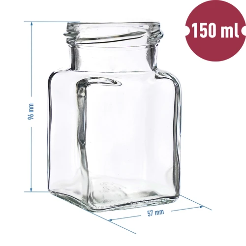 Vasetto TO 150 ml Quattro Angoli Ø 53 con tappo - 6 pz. - 5