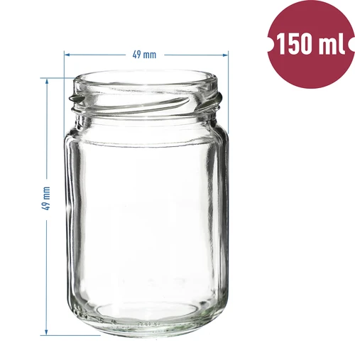 Vasetto TO 156 ml con tappo colorato fi 53/4 - 6 pz - 7