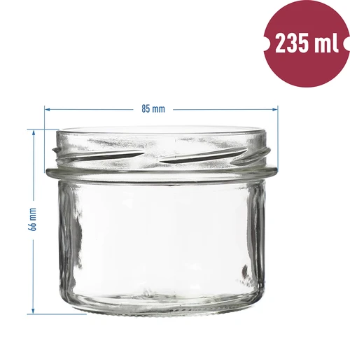 Vasetto TO 235 ml con tappo colorato Ø82 – 6 pezzi - 5