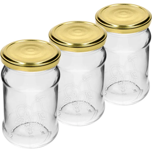Vasetto TO 300 ml con stampa di frutti misti e tappo Ø66/4 - 3 pezzi - 2