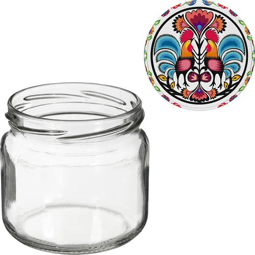 Vasetto TO 370 ml con tappo colorato Ø82/6 - 6 pezzi - 5