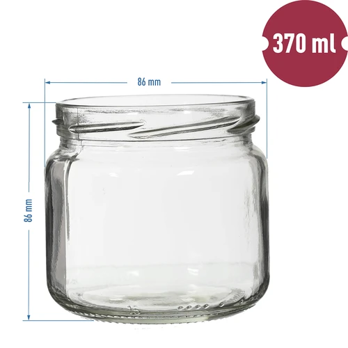Vasetto TO 370 ml con tappo colorato Ø82/6 - 6 pezzi - 4