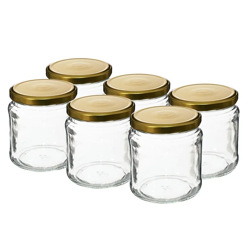Vasetto TO 500 ml con capsula dorata fi82/6 - 6 pezzi