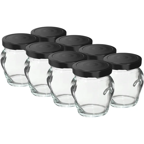 Vasetto TO Amfora 106 ml con tappo nero Ø 53 mm - 8 pz.