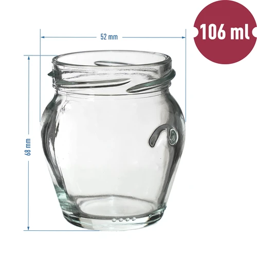 Vasetto TO Amfora 106 ml con tappo nero Ø 53 mm - 8 pz. - 6