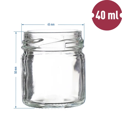 Vasetto TO da 40 ml con capsula nera Ø 43 - 10 pezzi - 5