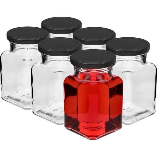 Vasetto twist-off 150 ml Cztery Kąty Ø 53 con tappo nero, 6 pz - 2
