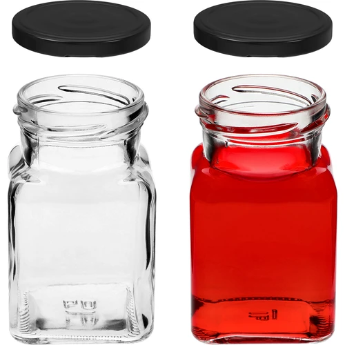 Vasetto twist-off 150 ml Cztery Kąty Ø 53 con tappo nero, 6 pz - 5
