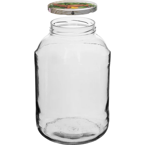 Vaso da 4 L, coperchio colorato + forchetta o pinze - 3