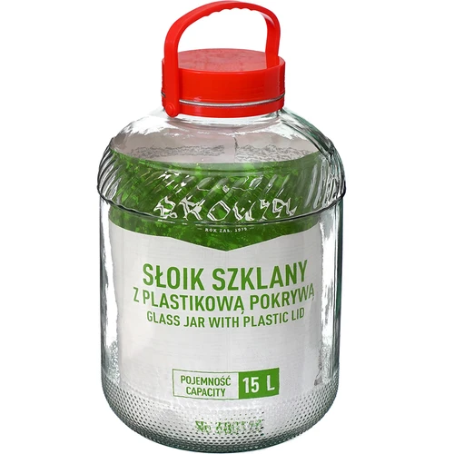 Vaso in vetro da 15 L con coperchio in plastica - 2