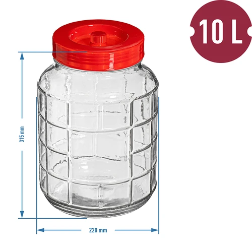 Vaso in vetro universale da 10 L - 7
