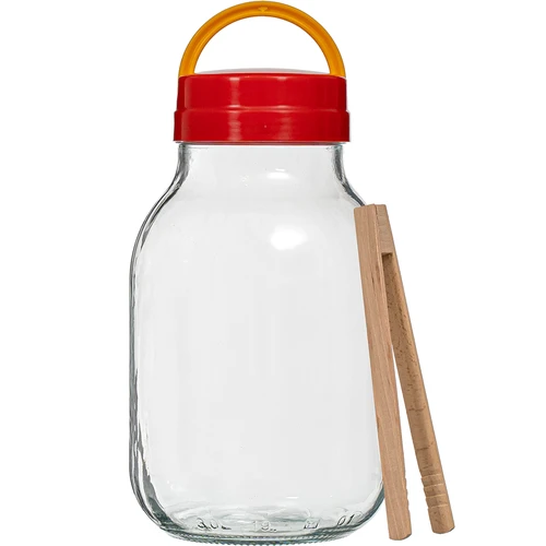 Vaso TO 3 L con tappo in plastica + pinze Ø 100