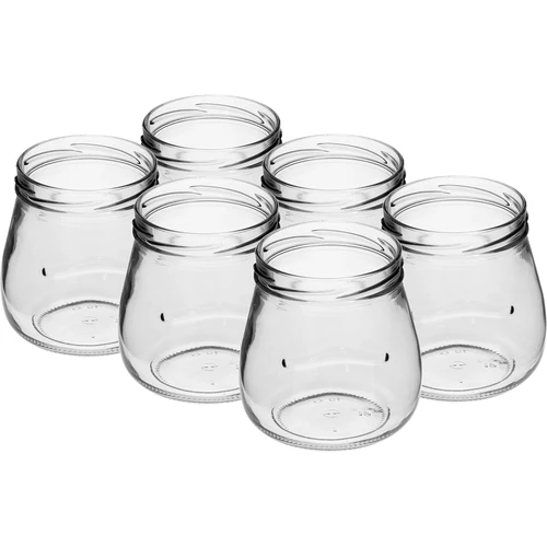 Vaso twist-off 500 ml "Anfora Rovesciata" con tappo bordeaux Ø 82/6, 6 pezzi - 4