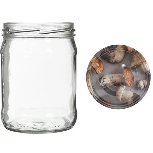 Vaso twist-off 500 ml con tappo colorato fi82/6 - 6 pezzi - 8