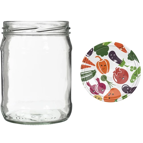 Vaso twist-off 500 ml con tappo colorato fi82/6 - 6 pezzi - 5