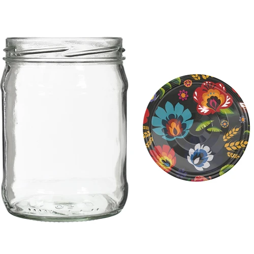 Vaso twist-off 500 ml con tappo colorato fi82/6 - 6 pezzi - 7