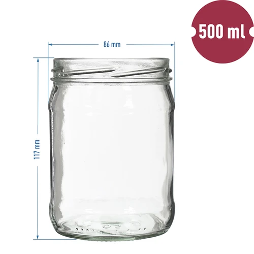 Vaso twist-off 500 ml con tappo colorato fi82/6 - 6 pezzi - 2