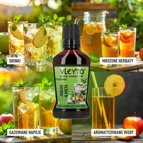 VLEYTO Menta & Mela – essenza aromatica con aromi naturali, 250 ml - 7