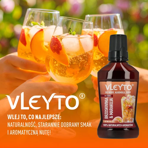 VLEYTO Pesca & Frutto della Passione – essenza aromatica con aromi naturali, 250 ml - 6
