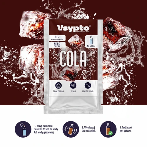 VSYPTO gusto cola - polvere aromatizzante per acqua, 3 g - 6