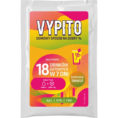 VYPITO 12%, bustina per 18 cocktail – Multitropic, 126 g
