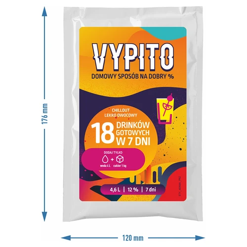 VYPITO 12%, bustina per 18 drink - Chillout leggermente fruttato, 126 g - 4