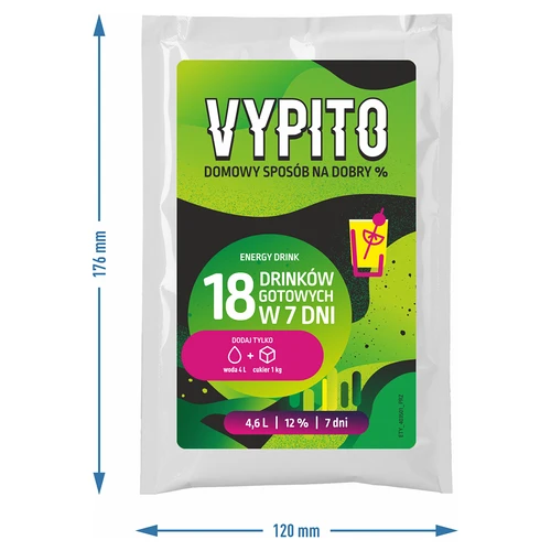 VYPITO 12%, bustina per 18 drink - Energy Drink, 126 g - 4