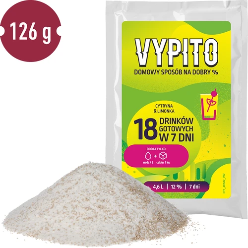 VYPITO 12%, bustina per 18 drink - Limone & Lime, 126 g - 3