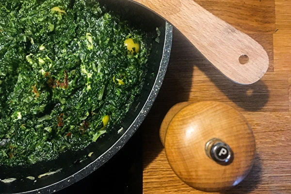 Pierogi al forno con spinaci